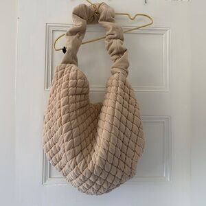 Free people Quilted Tote Bag in Beige / Cream